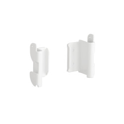 elfa Top Track System - Storage Track Fittings - White - Pair
