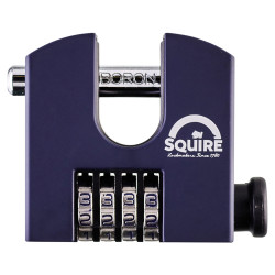 Squire SHCB65 Security Combination Padlock - 65mm Body - 15 x 20 x 75mm Shackle - Blue