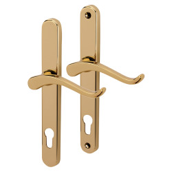 Fab & Fix Balmoral uPVC Scroll Multipoint Door Handle - 92mm c/c - RH - Gold