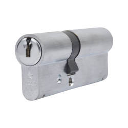 ERA 1 Star 6 Pin Kitemarked 85mm Euro Double Cylinder - 35 + 50mm - Satin Chrome - Keyed to Differ