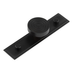 Hoxton by Frelan Murray Round Cabinet Knob on Stepped Backplate - 40mm Diameter - Black