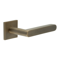 CRES by Frelan Antique Brass Unsprung Fire Rated Door Handles on Square Rose - CR-101 Range
