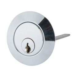 Contract Nightlatch Replacement Rim Cylinder - Polished Chrome Case/Cylinder