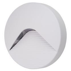 Touchpoint 2W LED Round Surface Outdoor Brick Light - IP65 - 3000K Warm White - White