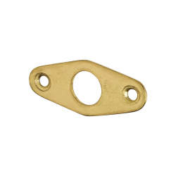 Budget Lock Escutcheon - 51 x 21mm - Polished Brass