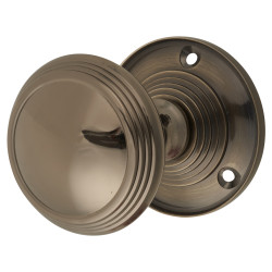 Altro Black Nickel Lined Mortice Door Knob - 65mm Rose Diameter
