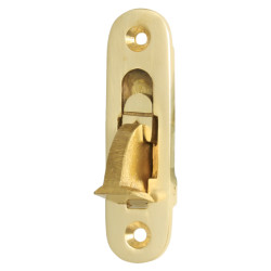 Altro Weekes Sash Window Stop - 70 x 19mm - Radius End - Polished Brass