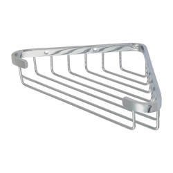 Fitzroy of London Style Wire Corner Shower Soap Dish Bracket - 48 x 175 x 170mm - Polished Chrome