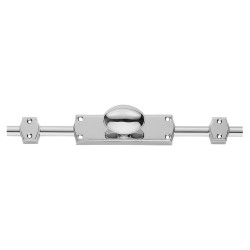 Hampstead French Style Oval Knob Locking Espagnolette Bolt - 2400 x 38mm - Polished Chrome