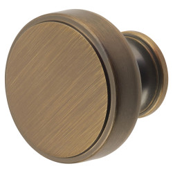 Crofts & Assinder Calgary Round Cabinet Knob - 35mm Diameter - American Bronze