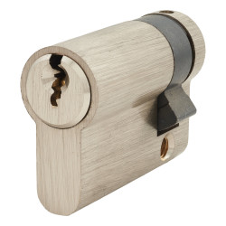 Eclipse 6 Pin 40mm Euro Single Cylinder - 35 + 10mm - Satin Nickel - Master Keyed