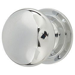 Altro Victorian Turned Round Cabinet Knob - 32mm Diameter - Polished Chrome