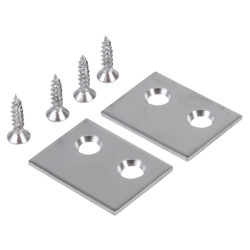 Bramah Rola Sash Window Stop Plate - 25 x 18mm - Satin Chrome