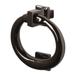 Altro Ring Door Knocker - Square - 107 x 77mm - Black Nickel