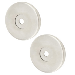 Altro Rose Set for 22mm Door Pull Handles - 52 x 6mm - Satin Stainless Steel