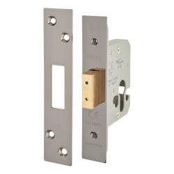 Altro Architectural Euro Profile Deadlock - 65mm Case - 44mm Backset - Black Nickel