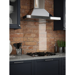 Screw Fix Glass Kitchen Splashback - 750 x 600mm - Clear