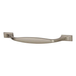 Crofts & Assinder Marlborough 15mm D-Bar Cabinet Pull Handle - 128mm Centres - Brushed Nickel