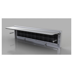 Stormguard Internal Letter Box Draught Seal with Flap - 292 x 75mm - Chrome