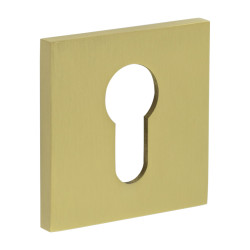 CRES by Frelan Square Escutcheon - 54 x 54mm - Euro - Satin Brass