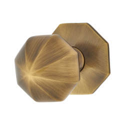 Heritage Brass by M Marcus Octagonal Centre Door Knob - 66mm Rose Diameter - Antique Brass