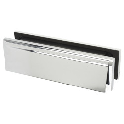 Rutland Frontier Collection Letter Plate - 311.5 x 90mm - Door Thickness 42-55mm - Pol Nickel/White