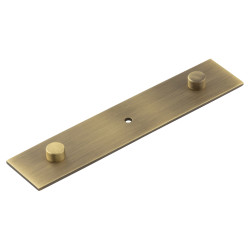Frelan Hoxton Fanshaw Cabinet Knob Backplate Only - 140 x 30mm - Antique Brass
