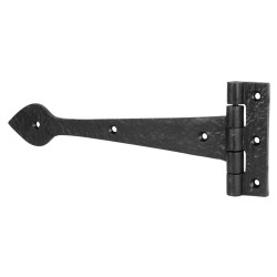 Olde Forge Tudor Plain Door Tee Hinge - 307 x 105mm - Antique Black Iron - Pair