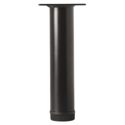 Rothley Round Adjustable Cabinet Furniture Leg - 32 x 100mm - Black