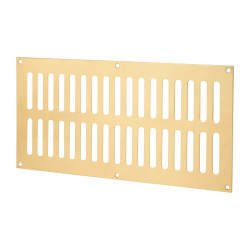 Hampstead Plain Slotted Vent - 305 x 152mm - 11590mm² Free Air Flow - Polished Brass