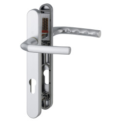 Hoppe Birmingham 1117/3811N uPVC Multipoint Door Handle - Short - 92mm c/c - 44mm door - Silver