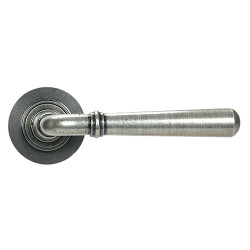 From The Anvil Pewter Door Handles on Round Rose - Newbury Range