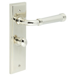 Burlington by Frelan Polished Nickel Fire Rated Bathroom Door Handles - Highgate - Inner 1 - 200 x 55mm
