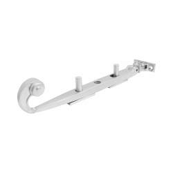 Hampstead Solid Curl Casement Window Stay - 8"/200mm Length - Soft Satin Chrome