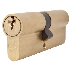 Touchpoint 5 Pin 85mm Euro Double Cylinder - 40 + 45mm - Polished Brass - Keyed to Differ
