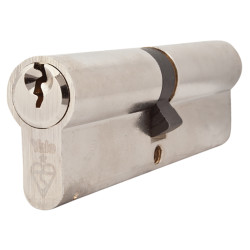 Yale 1 Star 6 Pin Kitemarked 105mm Euro Double Cylinder - 50 + 55mm - Pol Nickel - Keyed to Differ