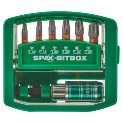 SPAX T-Star Plus Driver Bit Set with Rapid Change Bit Holder - 25mm Length - Pack of 7