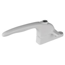 Securistyle Virage Cockspur Locking Window Handle - 21mm Nose Height - Left Hand - White