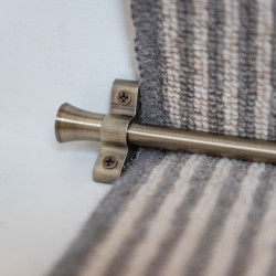 Altro Stair Rod with Fluted Finials - 900mm Length - Antique Brass