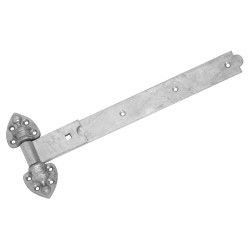 Heavy Duty Reversible Hook & Band Gate Hinge - 600 x 50mm - Galvanised - Pair