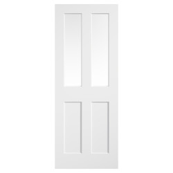 LPD Ashford 2 Light Clear Glazed Primed Hollow Internal Door - 2040 x 726 x 40mm - White