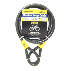Sterling Double Loop Cable - 12 x 1200mm - Black