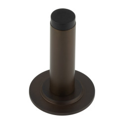 Burlington by Frelan Plain Projection Door Stop on Stepped Rose - 76mm Projection - Dark Bronze