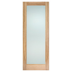 LPD Pattern 10 1 Light Frosted Glazed Unfinished Solid Internal Door - 1981 x 762 x 35mm - Oak