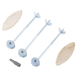 Zipbolt PPQT18 100 Worktop Connectors - 12.5mm Thick Compact Worktops - 100mm Length - Pack of 3