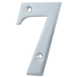 79mm Screw Fix Door Numeral - 7 - Satin Chrome
