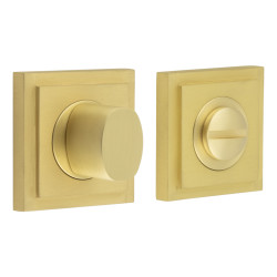 Burlington by Frelan Inner 3 Turn & Release with Square Stepped Rose - 52 x 52mm - Satin Brass