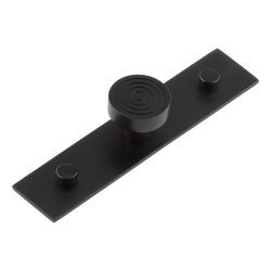 Hoxton by Frelan Murray Round Cabinet Knob on Plain Backplate - 30mm Diameter - Black