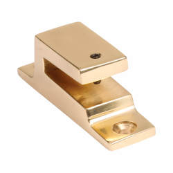 Hampstead Replacement Casement Window Fastener Hook Plate - Polished Brass