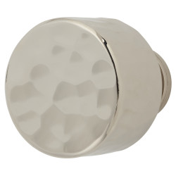 Alexander & Wilks Leila Hammered Round Cabinet Knob - 30mm Diameter - Polished Nickel